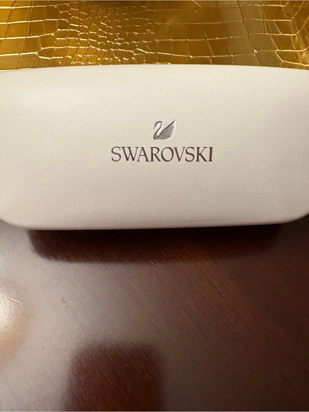 Swarovski White Oversized Cat-Eye Sunglasses with Gradient Lenses